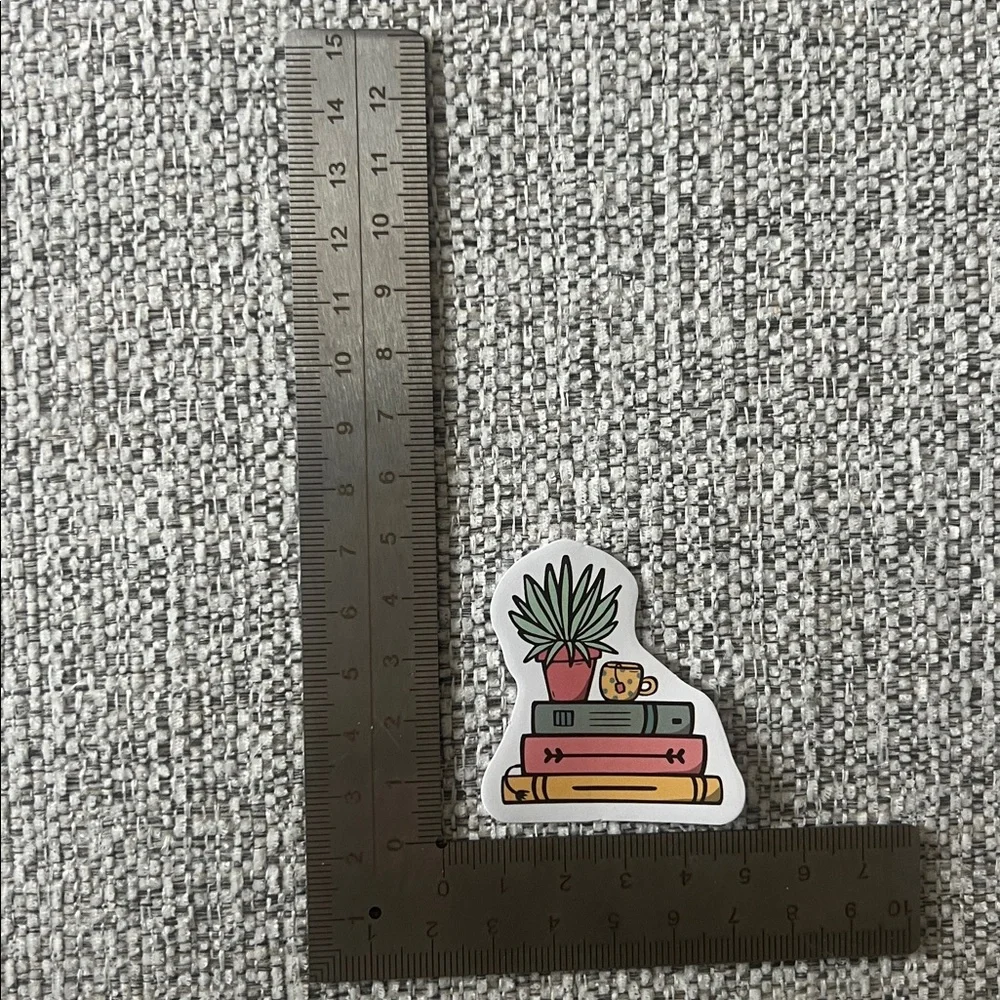 4/$10 Colorful Book Stack Sticker - Picture 2 of 2